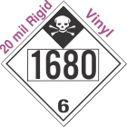 Inhalation Hazard Class 6.1 UN1680 20mil Rigid Vinyl DOT Placard
