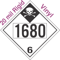 Inhalation Hazard Class 6.1 UN1680 20mil Rigid Vinyl DOT Placard