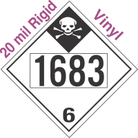 Inhalation Hazard Class 6.1 UN1683 20mil Rigid Vinyl DOT Placard