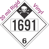 Inhalation Hazard Class 6.1 UN1691 20mil Rigid Vinyl DOT Placard