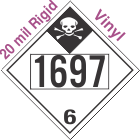 Inhalation Hazard Class 6.1 UN1697 20mil Rigid Vinyl DOT Placard