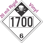Inhalation Hazard Class 6.1 UN1700 20mil Rigid Vinyl DOT Placard