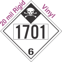 Inhalation Hazard Class 6.1 UN1701 20mil Rigid Vinyl DOT Placard