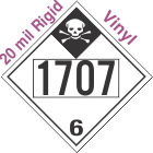 Inhalation Hazard Class 6.1 UN1707 20mil Rigid Vinyl DOT Placard