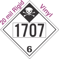 Inhalation Hazard Class 6.1 UN1707 20mil Rigid Vinyl DOT Placard