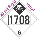 Inhalation Hazard Class 6.1 UN1708 20mil Rigid Vinyl DOT Placard