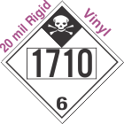 Inhalation Hazard Class 6.1 UN1710 20mil Rigid Vinyl DOT Placard