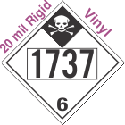 Inhalation Hazard Class 6.1 UN1737 20mil Rigid Vinyl DOT Placard