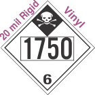Inhalation Hazard Class 6.1 UN1750 20mil Rigid Vinyl DOT Placard