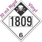 Inhalation Hazard Class 6.1 UN1809 20mil Rigid Vinyl DOT Placard