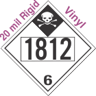 Inhalation Hazard Class 6.1 UN1812 20mil Rigid Vinyl DOT Placard