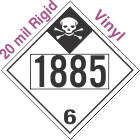 Inhalation Hazard Class 6.1 UN1885 20mil Rigid Vinyl DOT Placard