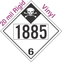 Inhalation Hazard Class 6.1 UN1885 20mil Rigid Vinyl DOT Placard