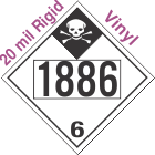 Inhalation Hazard Class 6.1 UN1886 20mil Rigid Vinyl DOT Placard