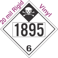 Inhalation Hazard Class 6.1 UN1895 20mil Rigid Vinyl DOT Placard