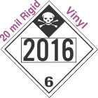 Inhalation Hazard Class 6.1 UN2016 20mil Rigid Vinyl DOT Placard