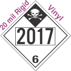 Inhalation Hazard Class 6.1 UN2017 20mil Rigid Vinyl DOT Placard