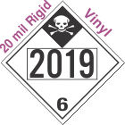 Inhalation Hazard Class 6.1 UN2019 20mil Rigid Vinyl DOT Placard