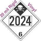 Inhalation Hazard Class 6.1 UN2024 20mil Rigid Vinyl DOT Placard