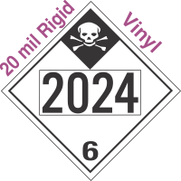 Inhalation Hazard Class 6.1 UN2024 20mil Rigid Vinyl DOT Placard