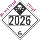 Inhalation Hazard Class 6.1 UN2026 20mil Rigid Vinyl DOT Placard