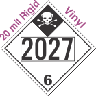 Inhalation Hazard Class 6.1 UN2027 20mil Rigid Vinyl DOT Placard