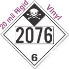Inhalation Hazard Class 6.1 UN2076 20mil Rigid Vinyl DOT Placard