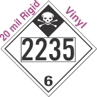 Inhalation Hazard Class 6.1 UN2235 20mil Rigid Vinyl DOT Placard