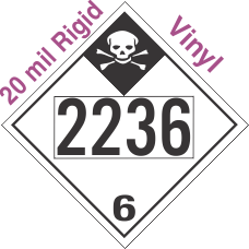 Inhalation Hazard Class 6.1 UN2236 20mil Rigid Vinyl DOT Placard