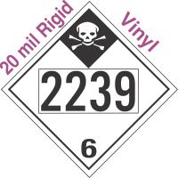 Inhalation Hazard Class 6.1 UN2239 20mil Rigid Vinyl DOT Placard