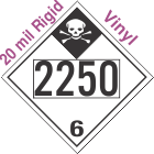 Inhalation Hazard Class 6.1 UN2250 20mil Rigid Vinyl DOT Placard