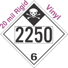 Inhalation Hazard Class 6.1 UN2250 20mil Rigid Vinyl DOT Placard