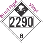 Inhalation Hazard Class 6.1 UN2290 20mil Rigid Vinyl DOT Placard