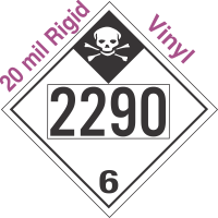 Inhalation Hazard Class 6.1 UN2290 20mil Rigid Vinyl DOT Placard