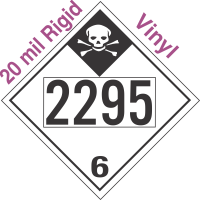 Inhalation Hazard Class 6.1 UN2295 20mil Rigid Vinyl DOT Placard