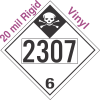 Inhalation Hazard Class 6.1 UN2307 20mil Rigid Vinyl DOT Placard