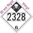 Inhalation Hazard Class 6.1 UN2328 20mil Rigid Vinyl DOT Placard