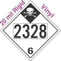 Inhalation Hazard Class 6.1 UN2328 20mil Rigid Vinyl DOT Placard