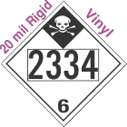 Inhalation Hazard Class 6.1 UN2334 20mil Rigid Vinyl DOT Placard