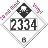 Inhalation Hazard Class 6.1 UN2334 20mil Rigid Vinyl DOT Placard