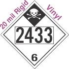 Inhalation Hazard Class 6.1 UN2433 20mil Rigid Vinyl DOT Placard
