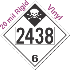 Inhalation Hazard Class 6.1 UN2438 20mil Rigid Vinyl DOT Placard