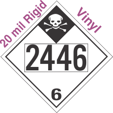 Inhalation Hazard Class 6.1 UN2446 20mil Rigid Vinyl DOT Placard