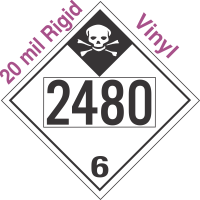 Inhalation Hazard Class 6.1 UN2480 20mil Rigid Vinyl DOT Placard