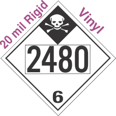 Inhalation Hazard Class 6.1 UN2480 20mil Rigid Vinyl DOT Placard