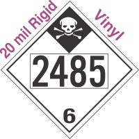 Inhalation Hazard Class 6.1 UN2485 20mil Rigid Vinyl DOT Placard