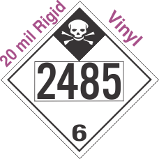 Inhalation Hazard Class 6.1 UN2485 20mil Rigid Vinyl DOT Placard
