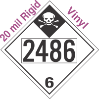 Inhalation Hazard Class 6.1 UN2486 20mil Rigid Vinyl DOT Placard