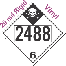 Inhalation Hazard Class 6.1 UN2488 20mil Rigid Vinyl DOT Placard