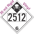 Inhalation Hazard Class 6.1 UN2512 20mil Rigid Vinyl DOT Placard